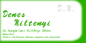 denes miltenyi business card
