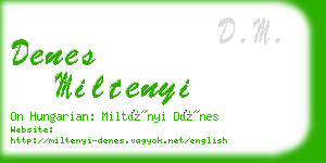 denes miltenyi business card